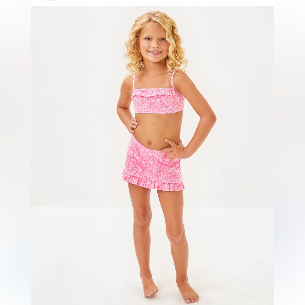 Lilly Pulitzer Topher Bikini Two Piece Set. UPF 50. Size girls 14.